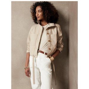 Twill Utility Jacket | NWT | Natural Stone | Large